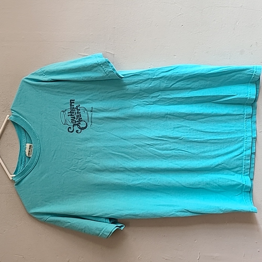 Women's medium teal blue Southern Charm tee classic t-shirt 100% cotton